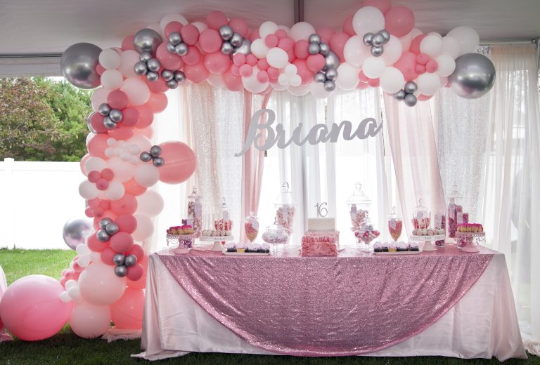 Pink and Silver Sweet 16