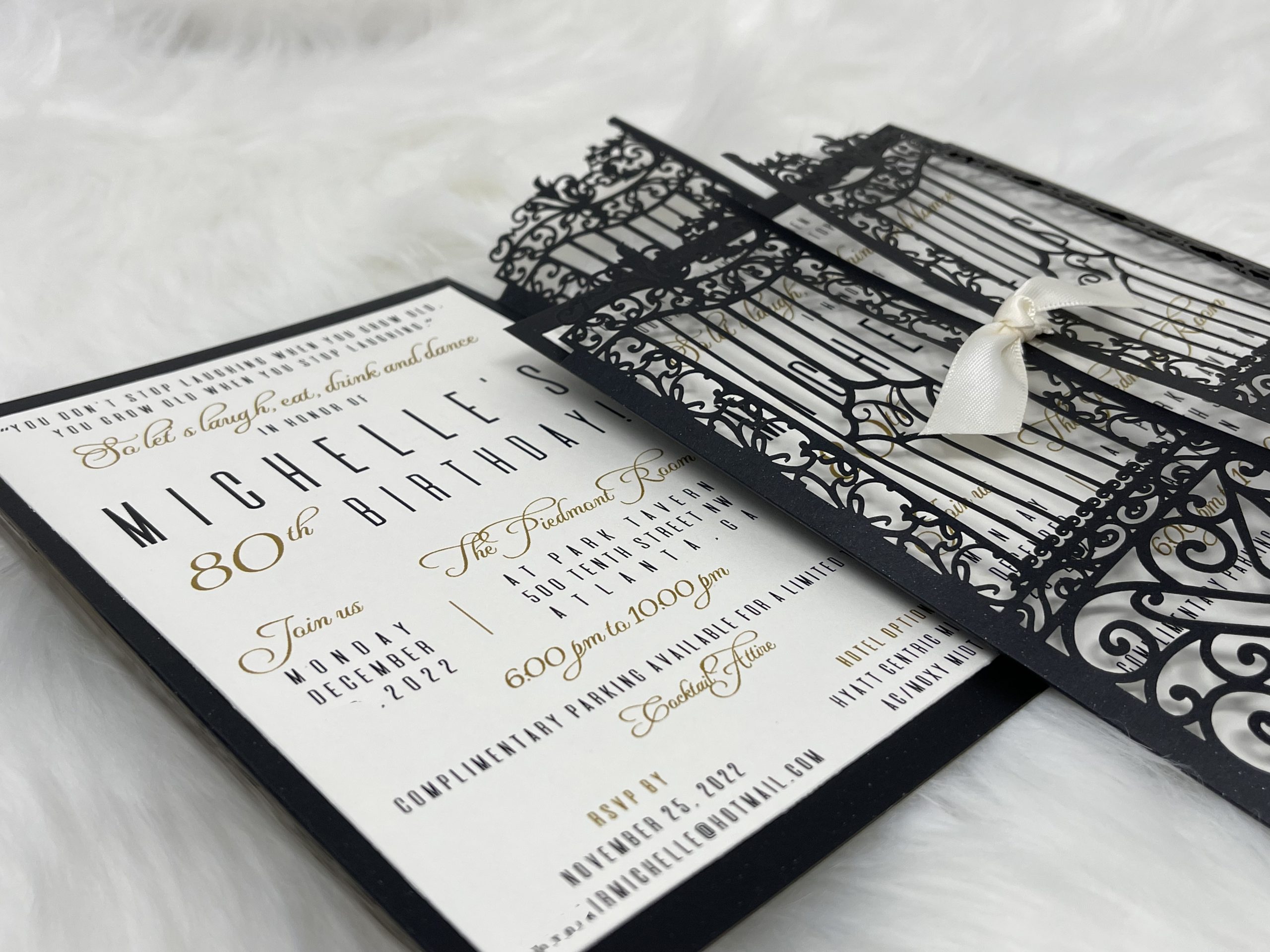 Gates Lasercut Invitation